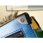 𝐋𝐎𝐔𝐈𝐒𝐕𝐔𝐈𝐓𝐓𝐎𝐍 M44840 Blue Green Mini Soft Trunk Handbag