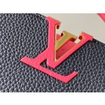 𝐋𝐎𝐔𝐈𝐒𝐕𝐔𝐈𝐓𝐓𝐎𝐍 N83103 Black and Red Ostrich Pattern Capuchines Handbag