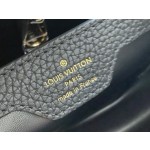 LOUIS VUITTON N83103 Black Red Ostrich Pattern Small Capsines Handbag