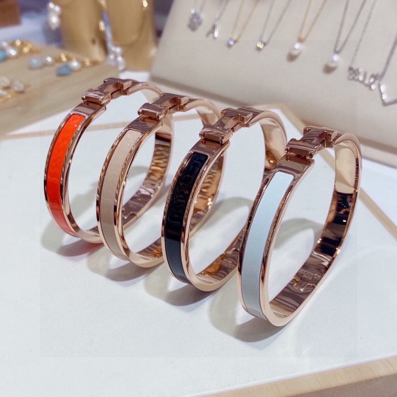 Herm è s Enamel Bracelet Small Mini Edition 8mm Precision Edition