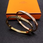 Hermes Diamond H Letter Bracelet
