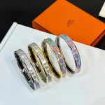 Hermes Enamel Printed Rabbit Bracelet
