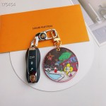 Christmas themed round card keychain