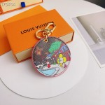 Christmas themed round card keychain