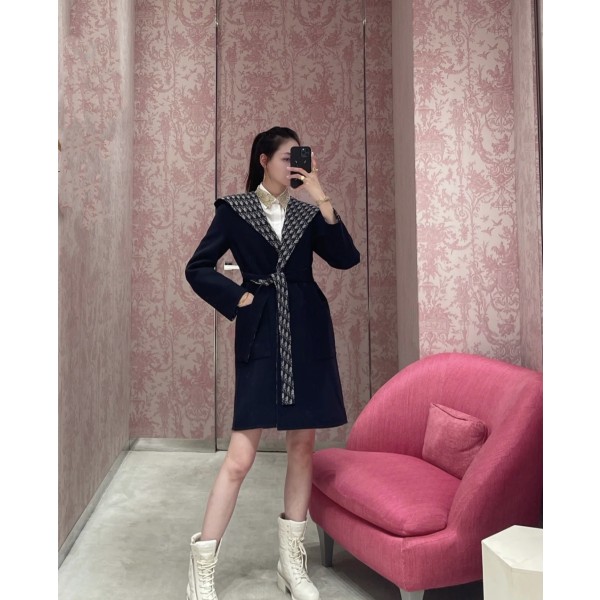 Dior Double sided Wool Mulberry Silk Coat Q14 (Consult customer service to confirm size before placing an order)