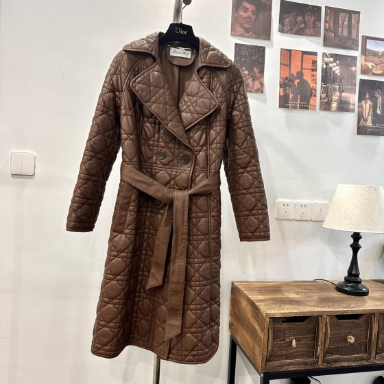 DIOR New Leather Coat G48 (Consult customer service to confirm the size before placing an order for a customized version)