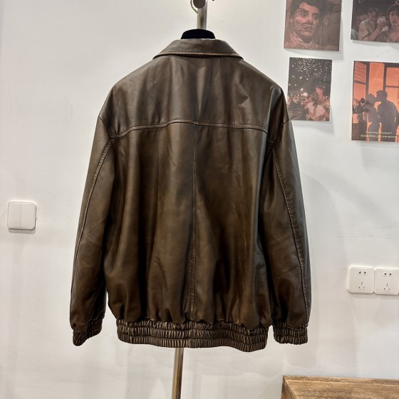 Prada's new leather jacket G47 (consult customer service to confirm the size before placing an order for a customized version)