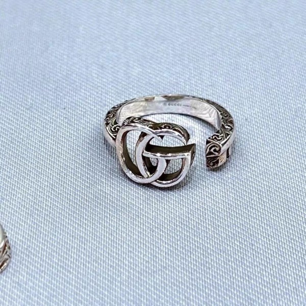 𝐆𝐮𝐜𝐜𝐢 925 Sterling Silver Double G Ring