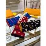 LOUIS VUITTON pumpkin printed cashmere square scarf