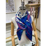 LOUIS VUITTON pumpkin printed cashmere square scarf