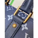 𝐋𝐎𝐔𝐈𝐒𝐕𝐔𝐈𝐓𝐓𝐎𝐍 M46804Keepall XS handbag black silver color pumpkin screen printing