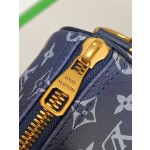 𝐋𝐎𝐔𝐈𝐒𝐕𝐔𝐈𝐓𝐓𝐎𝐍 M46804Keepall XS handbag black silver color pumpkin screen printing