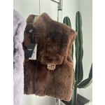 Fendi Rex Rabbit Fur Vest G21 (consult customer service to confirm size before placing an order)