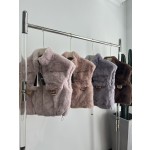 Fendi Rex Rabbit Fur Vest G21 (consult customer service to confirm size before placing an order)