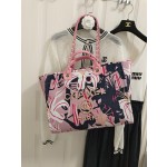 CHANEL print ➕ Wooden pearl logo beach bag model number AS3257