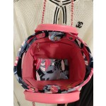 CHANEL 23a Advanced Handicraft Shop Carmine Print Beach Bag
