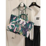 CHANEL print ➕ Wooden pearl logo beach bag model number AS3257