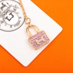 Hermes Pink Full Diamond Kangkang Bag