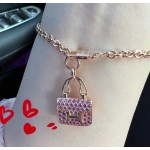 Hermes Pink Full Diamond Kangkang Bag