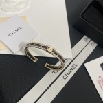 CHANEL Swallow Crystal Diamond Leather String Letter Bracelet