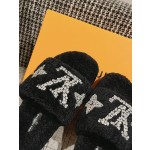 Louis Vuitton wool thick sole slippers