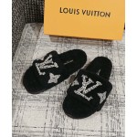 Louis Vuitton wool thick sole slippers