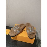 Louis Vuitton wool thick sole slippers