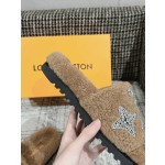 Louis Vuitton wool thick sole slippers