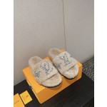 Louis Vuitton wool thick sole slippers