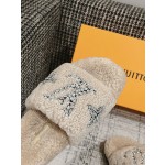 Louis Vuitton wool thick sole slippers