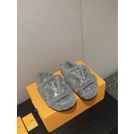 Louis Vuitton wool thick sole slippers