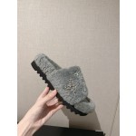 Louis Vuitton wool thick sole slippers