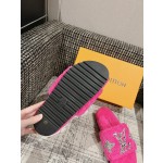 Louis Vuitton wool thick sole slippers