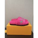Louis Vuitton wool thick sole slippers