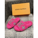 Louis Vuitton wool thick sole slippers