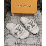 Louis Vuitton wool thick sole slippers