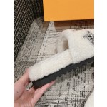 Louis Vuitton wool thick sole slippers