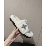 Louis Vuitton wool thick sole slippers