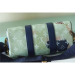 𝐋𝐎𝐔𝐈𝐒𝐕𝐔𝐈𝐓𝐓𝐎𝐍 M46804Keepall XS handbag black silver color pumpkin screen printing