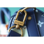 𝐋𝐎𝐔𝐈𝐒𝐕𝐔𝐈𝐓𝐓𝐎𝐍 M46804Keepall XS handbag black silver color pumpkin screen printing