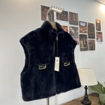 Fendi Goose Down Mink Vest G59 (consult customer service to confirm size before placing an order)