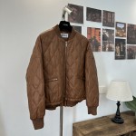 LOEWE genuine leather baseball down jacket G27 (consult customer service to confirm size before placing an order)