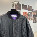 LOEWE genuine leather baseball down jacket G25 (consult customer service to confirm size before placing an order)