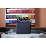 Cancon 24 Black Rose Gold Buckle Epsom Leather