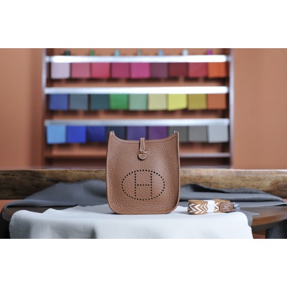 mini evelyne golden brown silver buckle TC