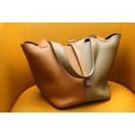 picotin22 tricolor tc leather silver buckle