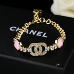 CHANEL Pink Diamond Double C Bracelet