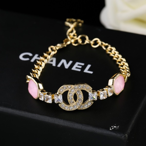 CHANEL Pink Diamond Double C Bracelet