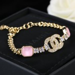 CHANEL Pink Diamond Double C Bracelet