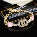 CHANEL Pink Diamond Double C Bracelet
